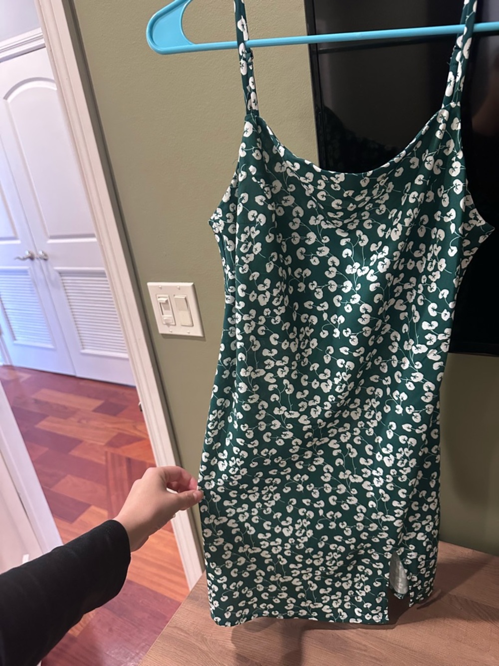 Princess Polly Green Dress with White Floral Print